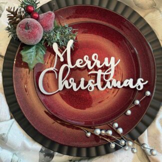 Laser Cut Christmas Place Card Writing Painted